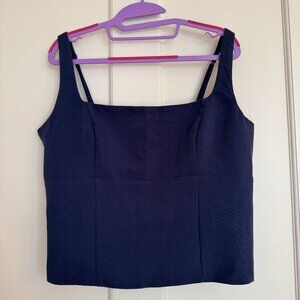 Abercrombie & Fitch Navy Blue Tank Top Adjustable Straps Size XL